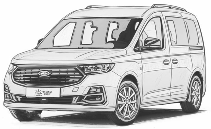 Fahrzeugskizze von Ford Tourneo Connect Camper 